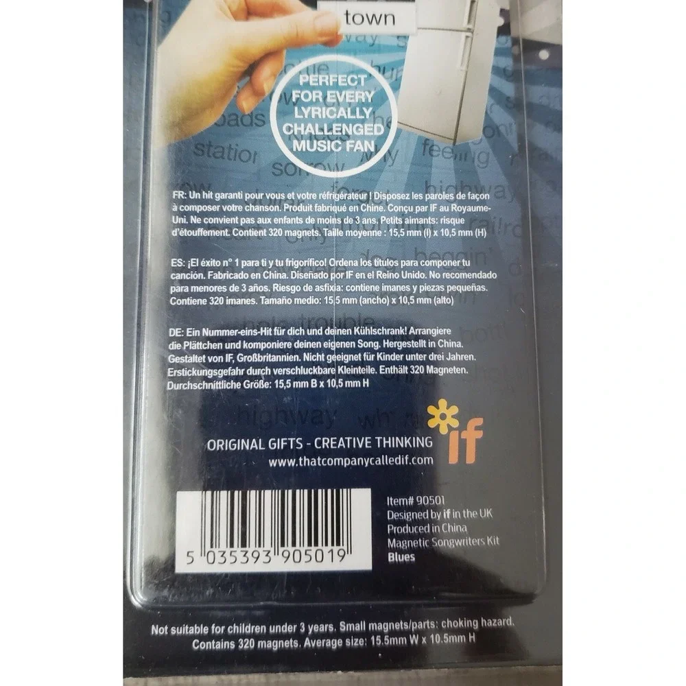 Magnetic Song Writers Kit Blues Lyrics Genre Word Magnets White Elephant Gift